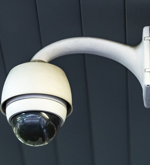 CCTV security camera on the ceiling